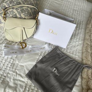 Dior Saddle Bag - Cream